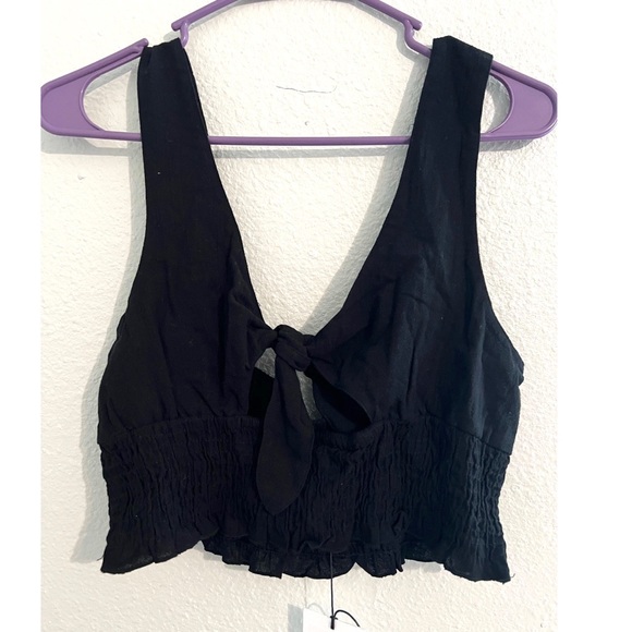 Onia Beach Gauze Tank in Black - Picture 6 of 7